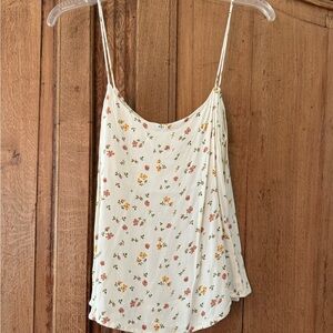 Reformation Floral Spaghetti Strap Top